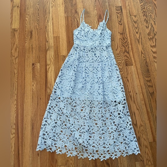 Lace A Line Midi Dress - Picture 4 of 9